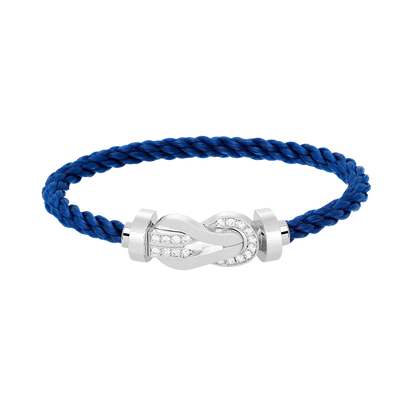 [⭐Spark]CHANCE LARGE 8 FIGURE BUCKLE HALF DIAMOND BRACELET SILVER