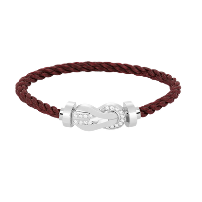 [⭐Spark]CHANCE LARGE 8 FIGURE BUCKLE HALF DIAMOND BRACELET SILVER