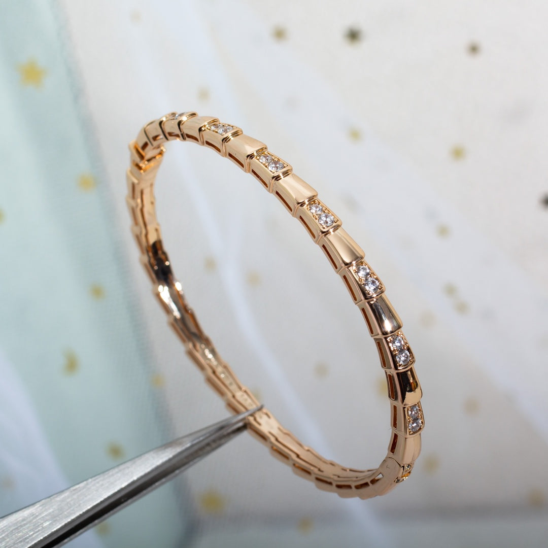 [⭐Spark]SERPENTI BRACELET PINK GOLD DIAMOND