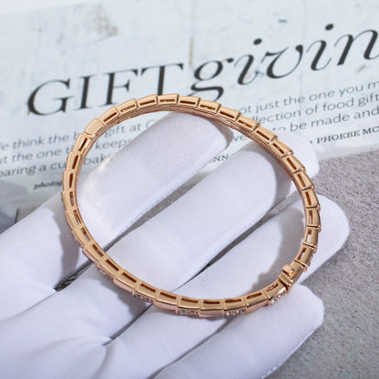[⭐Spark]SERPENTI BRACELET PINK GOLD DIAMOND