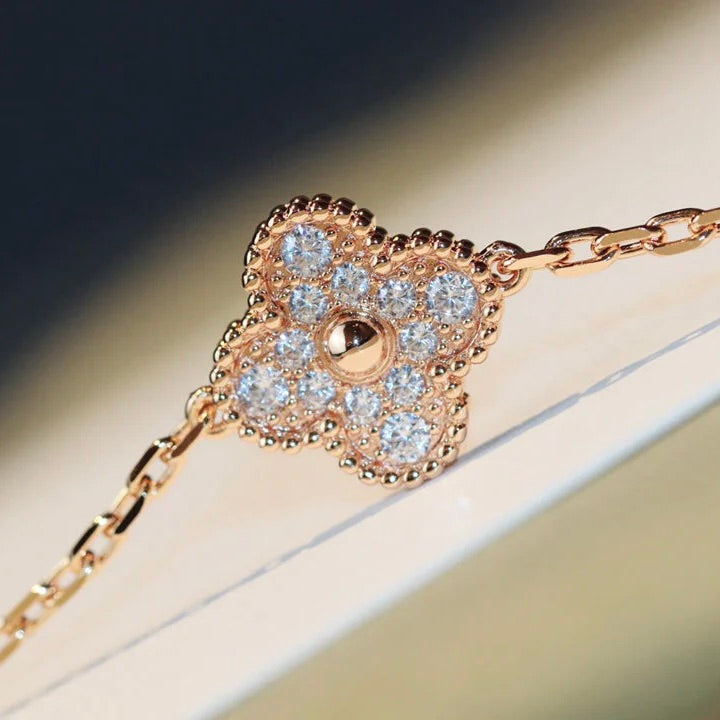[⭐Spark]CLOVER 20 MOTIFS LASER DIAMOND NECKLACE