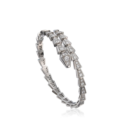 [⭐Spark]SERPENTI BRACELET 6MM SILVER DIAMOND