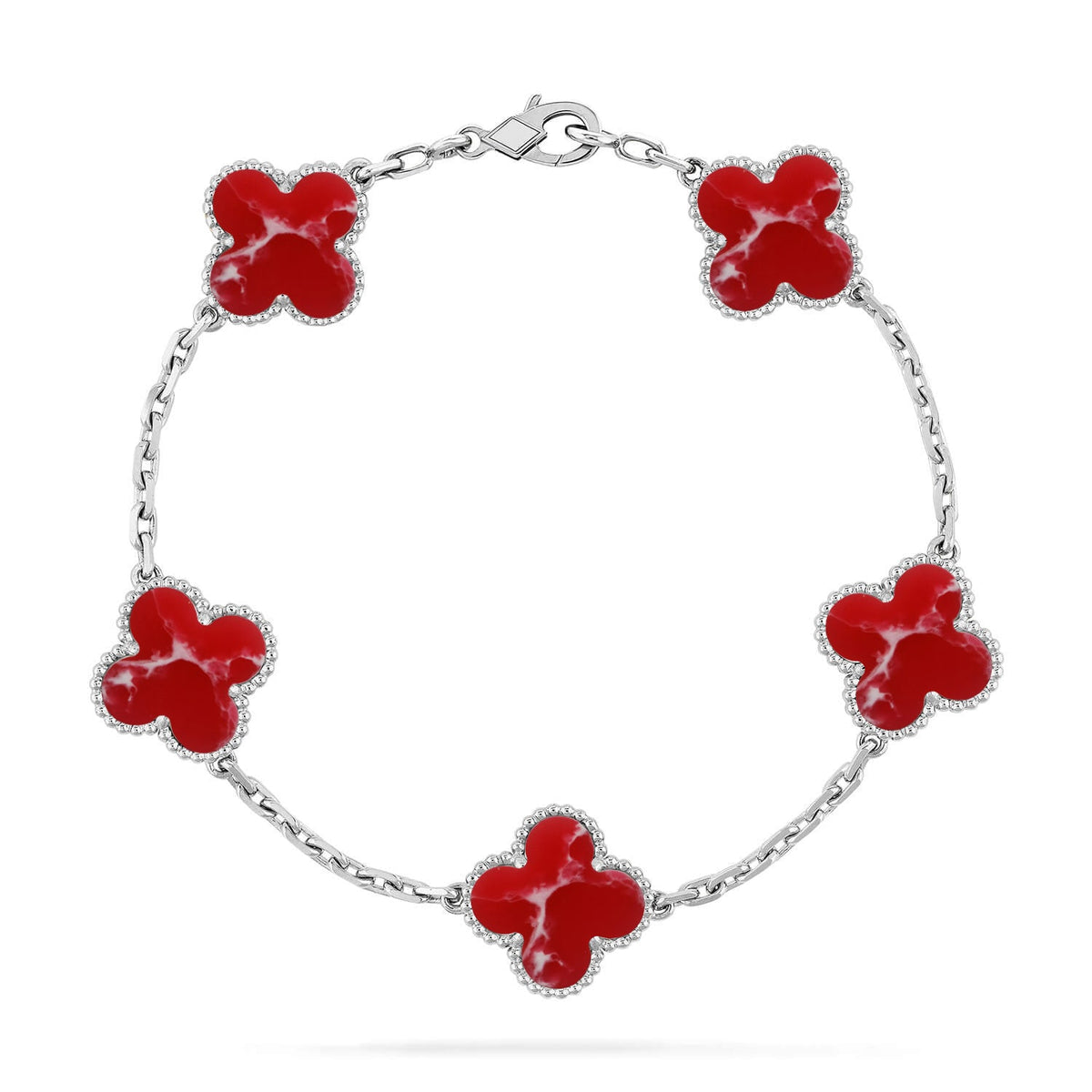 [⭐Spark]CLOVER 5 MOTIF RED PATTERN BRACELET COLLECTION