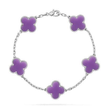 [⭐Spark]CLOVER 5 MOTIF LIGHT PURPLE BRACELET COLLECTION
