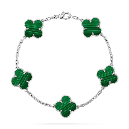 [⭐Spark] CLOVER 5 MOTIF MALACHITE BRACELET COLLECTION