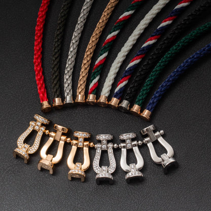 [⭐Spark]FORCE LARGE HORSESHOE FULL DIAMOND BRACELET GOLD