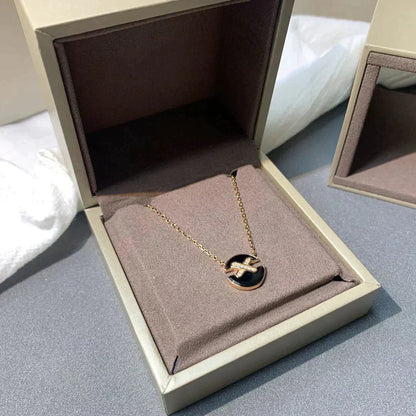 [⭐Spark]JEUX DE ROSE GOLD DIAMOND NECKLACE