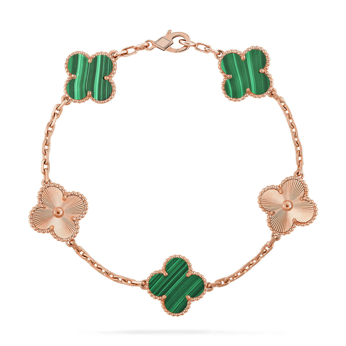[⭐Spark] CLOVER 5 MOTIF MALACHITE BRACELET COLLECTION