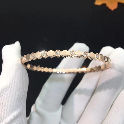 [⭐Spark]BEE LOVE PINK GOLD DIAMOND BRACELET