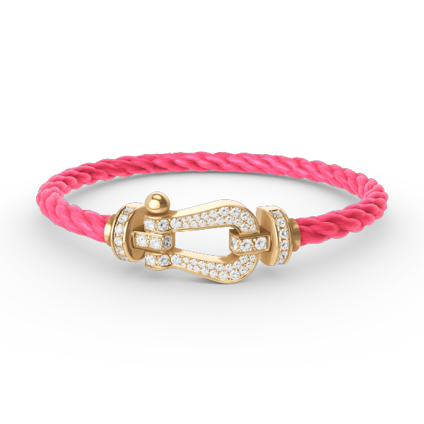 [⭐Spark]FORCE LARGE HORSESHOE FULL DIAMOND BRACELET GOLD
