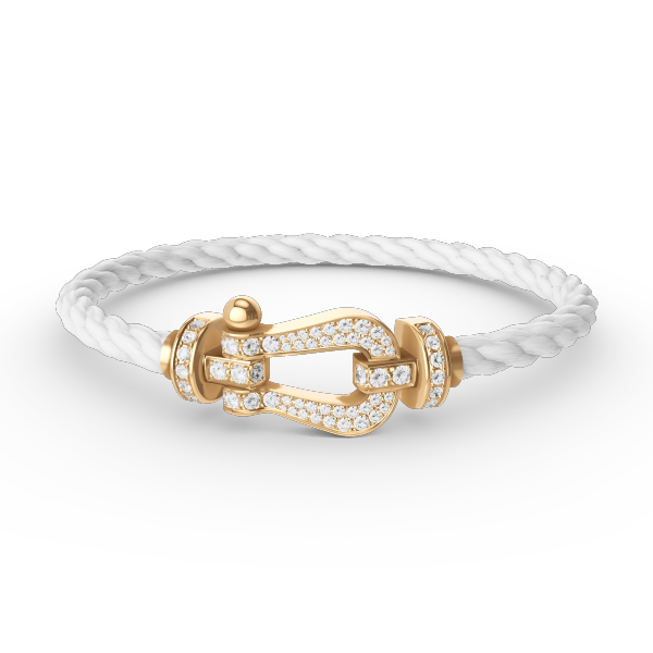 [⭐Spark]FORCE LARGE HORSESHOE FULL DIAMOND BRACELET GOLD